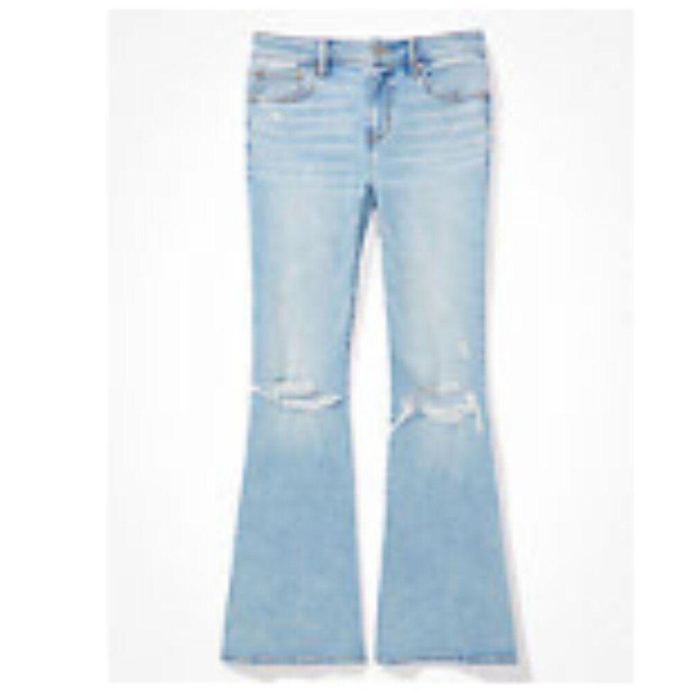 AE Ne(x)t Level Ripped Low-Rise Flare Jean